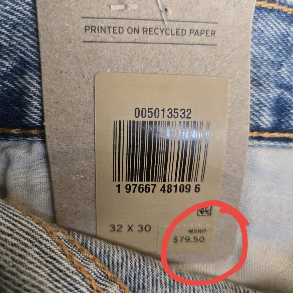 Levi's Light Blue 501 Original Denim Jeans.Size 32×30 - Picture 4 of 9